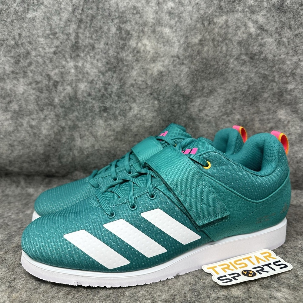 Adidas Powerlift 5 Weightlifting Shoes Mens Size 11 Teal Pink White JP9877
